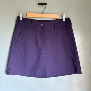NIKE GOLF Women's 4 Dri-Fit Tour Performance Purple Skort Skirt Activewear